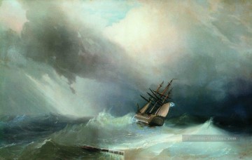 romantique romantisme Tableau Peinture - la tempête 1851 Romantique Ivan Aivazovsky russe